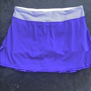 Lululemon Pace Setter Tennis Skirt Size 8  Purple
